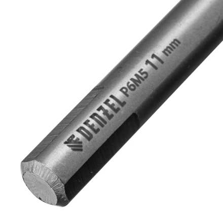 Сверло спиральное по металлу Denzel, 11 х 195 мм, Р6М5, Golden Tip, удлиненное 718264 купить в Тюмени