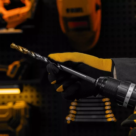 Сверло спиральное по металлу Denzel, 11 х 195 мм, Р6М5, Golden Tip, удлиненное 718264 купить в Тюмени