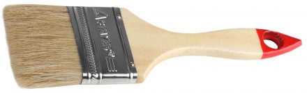 Кисть плоская STAYER &quot;UNIVERSAL-STANDARD&quot;, светлая натуральная щетина, деревянная ручка, 63мм 0101-063 купить в Тюмени