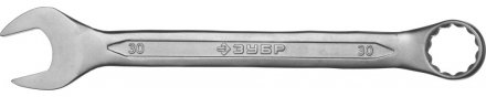 Ключ ЗУБР &quot;МАСТЕР&quot; гаечный комбинированный, Cr-V сталь, хромированный, 30мм 27087-30 купить в Тюмени