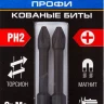 Биты ЗУБР "ПРОФИ" Phillips, тип хвостовика E 1/4", PH2, 50мм, 2шт, на карточке 26021-2-50-S2 купить в Тюмени