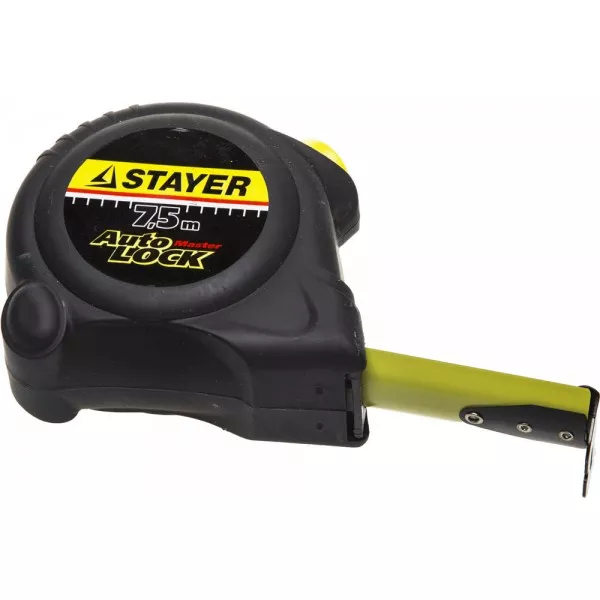 Рулетка STAYER "MASTER" "AUTOLOCK", корпус с резиновым напылением, автостоп, 7,5мх25мм 2-34126-07-25_z01 купить в Тюмени