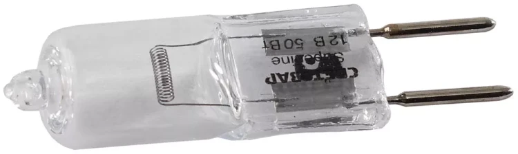Лампа галогенная СВЕТОЗАР капсульная, прозрачное стекло, цоколь GY6.35, диаметр 12мм, 50Вт, 12В SV-44775-T купить в Тюмени