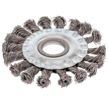 Щетка для УШМ 100 мм посадка 22,2 мм Плоская крученая проволока 0,5 мм Сибртех 746307 купить в Тюмени