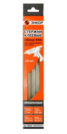Стержень клеевой 7х200мм ЭНКОР 444 10 шт 50444 купить в Тюмени
