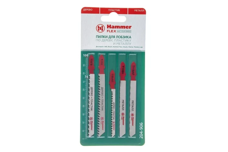 Пилки для лобзика HAMMER JG WD-PL-MT set No6 (5pcs) купить в Тюмени