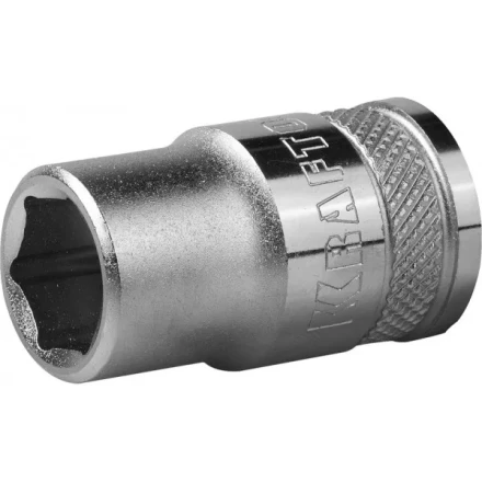 Торцовая головка KRAFTOOL &quot;INDUSTRIE QUALITAT&quot;, Cr-V, FLANK, хромосатинированная, 1/2&quot;, 12 мм 27805-12_z01 купить в Тюмени