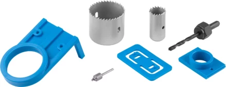 Набор ЗУБР "ЭКСПЕРТ" с пластиковыми шаблонами и кольцевыми пилами 25, 54мм,  для врезания замков, 7 пред 2954-54-H7 купить в Тюмени