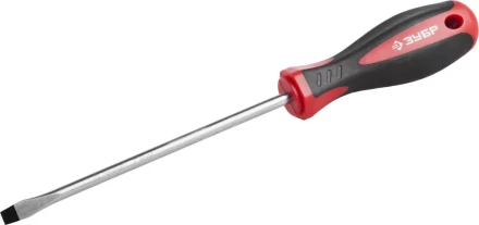 Отвертка ЗУБР "МАСТЕР", Cr-v, эргономичная двухкомпонентная рукоятка, SL6,5x150мм 25061-6.5-150_z02 купить в Тюмени