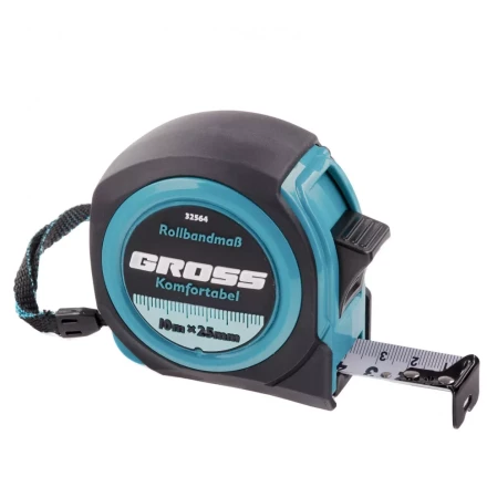 Рулетка Komfortabel 10 м х 25 мм обрезиненный корпус Gross 32564 купить в Тюмени