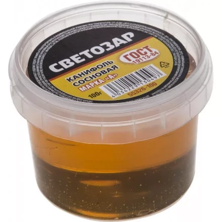 Канифоль СВЕТОЗАР для паяльных работ, пластиковая банка, 100г 55326-100 купить в Тюмени
