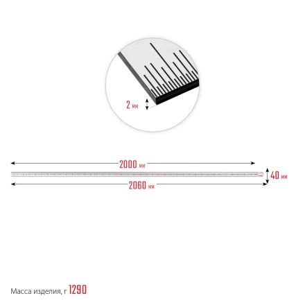 ЗУБР Про-200, длина 2,0 м, усиленная нержавеющая линейка, Профессионал (34280-200) купить в Тюмени