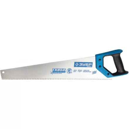 Ножовка по дереву (пила) ЗУБР ЛЕВША-9 400 мм, 9 TPI, мелкий 3D зуб, точный рез вдоль и поперек волокон всех видов материалов, 2K рукоятка 15233-40 купить в Тюмени