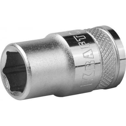 Торцовая головка KRAFTOOL &quot;INDUSTRIE QUALITAT&quot;, Cr-V, FLANK, хромосатинированная, 1/2&quot;, 13 мм 27805-13_z01 купить в Тюмени