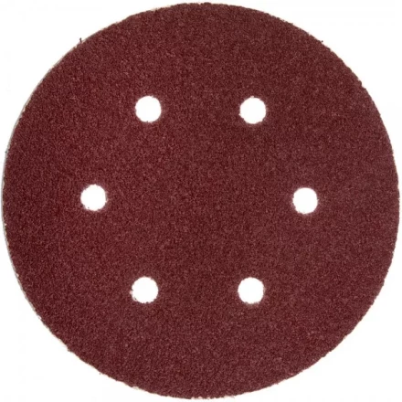 Круг шлифовальный ЗУБР &quot;МАСТЕР&quot; универсальный, из абразивной бумаги на велкро основе, 6 отверстий, Р80, 150мм, 5шт 35566-150-080 купить в Тюмени