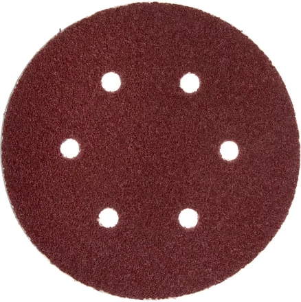 Круг шлифовальный ЗУБР &quot;МАСТЕР&quot; универсальный, из абразивной бумаги на велкро основе, 6 отверстий, Р80, 150мм, 5шт 35566-150-080 купить в Тюмени