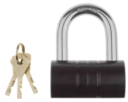 Замок ЗУБР &quot;МАСТЕР&quot; навесной, повышенной защищенности, дисковый механизм секрета, ключ 7 &quot;пинов&quot;, 82 x 46 мм 3720-21_z01 купить в Тюмени