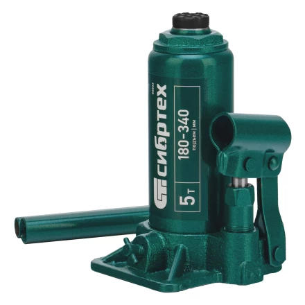 Домкрат гидравлический бутылочный Сибртех 50803, 5 т, 180-340 мм купить в Тюмени