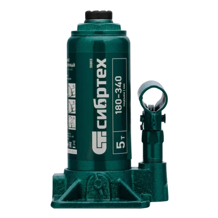 Домкрат гидравлический бутылочный Сибртех 50803, 5 т, 180-340 мм купить в Тюмени
