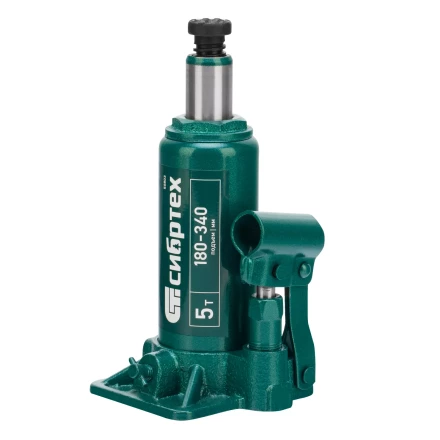 Домкрат гидравлический бутылочный Сибртех 50803, 5 т, 180-340 мм купить в Тюмени