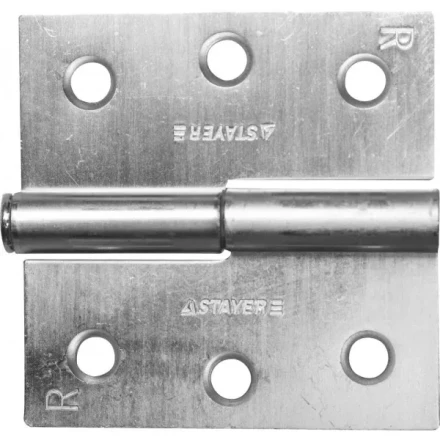 Петля дверная STAYER &quot;MASTER&quot; разъемная, цвет белый цинк, правая, 75мм 37613-75-1R купить в Тюмени