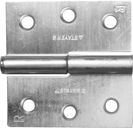 Петля дверная STAYER &quot;MASTER&quot; разъемная, цвет белый цинк, правая, 75мм 37613-75-1R купить в Тюмени