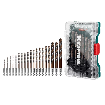 Набор сверл по металлу, хвостовик НЕХ-1/4, сталь М35-Со5% 29652-H19 купить в Тюмени