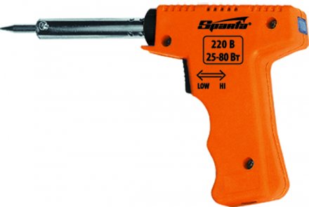 Паяльник-пистолет с регулировкой мощности SPARTA 25-80 Вт (220В) 913065 купить в Тюмени