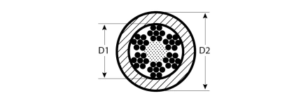 Тросы стальные DIN 3055 в оплетке серия ПРОФЕССИОНАЛ купить в Тюмени