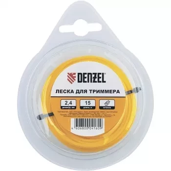 Леска для триммера круглая 3 мм х 10м блистер Denzel Россия 96148 купить в Тюмени