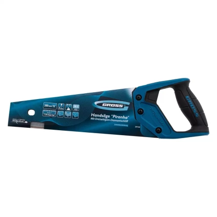 Ножовка по дереву &quot;PIRANHA&quot;, 300 мм, 7 TPI, 3D-зуб, тефлоновое покрытие полотна, двухкомпонентная рукоятка Gross 24124 купить в Тюмени
