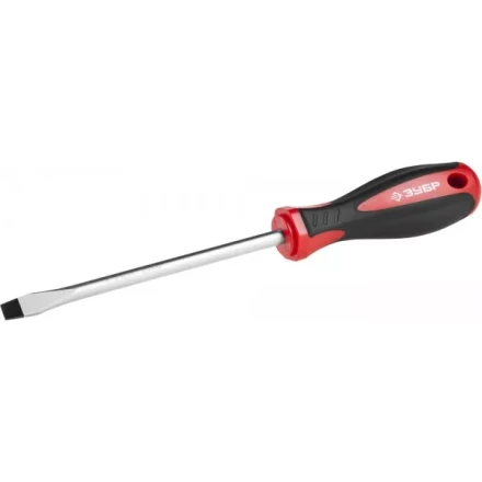 Отвертка ЗУБР &quot;МАСТЕР&quot;, Cr-v, эргономичная двухкомпонентная рукоятка, SL8,0x150мм 25061-8.0-150_z03 купить в Тюмени