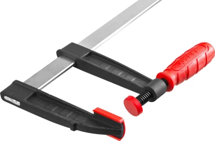 Струбцина ЗУБР &quot;МАСТЕР&quot;, тип &quot;F&quot;, пластмассовая ручка, стальная закаленная рейка, 120х1000мм 32150-120-1000 купить в Тюмени