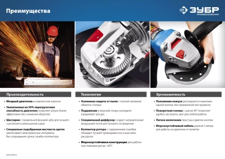 Машина углошлифовальная УШМ-П125-1000 серия ПРОФЕССИОНАЛ купить в Тюмени