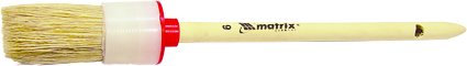 Кисть круглая № 2 (20 мм) натуральная щетина деревянная ручка  MATRIX 82072 купить в Тюмени