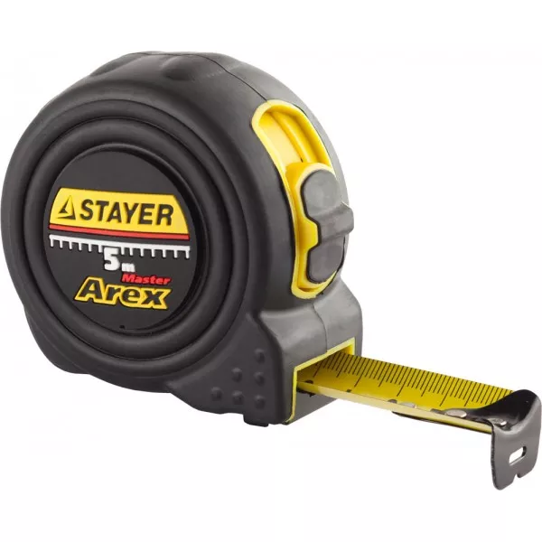 Рулетка STAYER "PROFI" "AREX", двухкомпонентный противоударный корпус, упрочненное полотно, 5м/19мм 3410-05_z01 купить в Тюмени