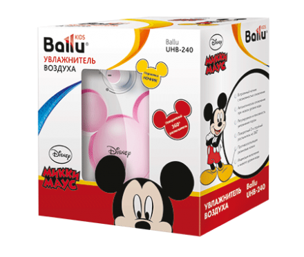 Увлажнитель ультразвуковой  BALLU UHB-240 pink/розовый Disney купить в Тюмени