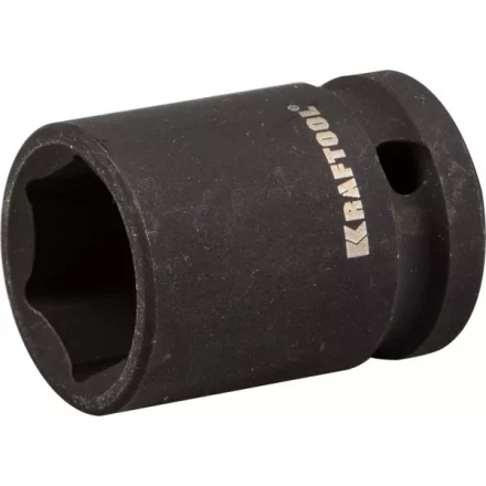 Торцовая головка KRAFTOOL &quot;INDUSTRIE QUALITAT&quot; ударная (1/2&quot;), FLANK, Cr-Mo, фосфатированная, 19 мм 27940-19_z01 купить в Тюмени