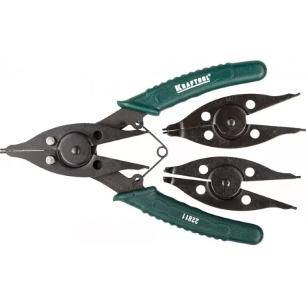 Съемник стопорных колец KRAFTOOL, внешний/внутренний, 12-в-1 22811 купить в Тюмени