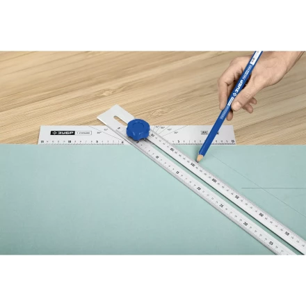 ЗУБР Т-угольник алюминиевый с подвижной направляющей, Профессионал (34389) купить в Тюмени