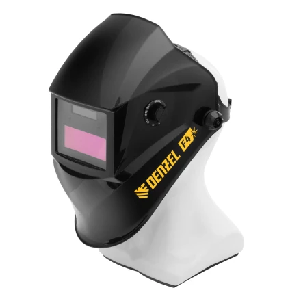 Щиток защитный лицевой (маска сварщика) F4, см. окно 90х35, DIN 9-13// Denzel 89715 купить в Тюмени
