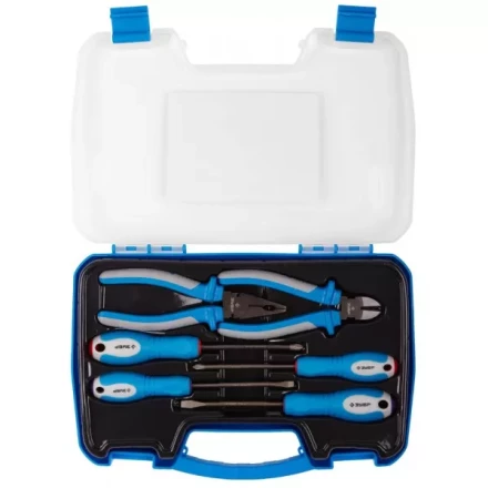 Набор ЗУБР &quot;ЭКСПЕРТ&quot; Плоскогубцы 2201-1-18, бокорезы 2201-5-16, отвертки SL: 5.5, 6, PH: 1, 2, 6 предметов 2201-H6_z01 купить в Тюмени