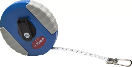 Мерная лента ЗУБР &quot;ЭКСПЕРТ&quot;, стальное полотно с нейлоновым покрытием, двухкомпонентный ударопрочный корпус, 30м 34165-30_z01 купить в Тюмени