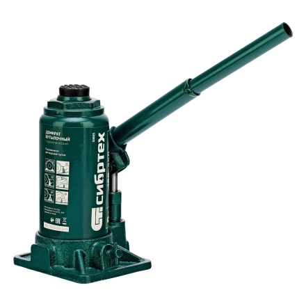 Домкрат гидравлический бутылочный Сибртех 50805, 8 т, 180-350 мм купить в Тюмени