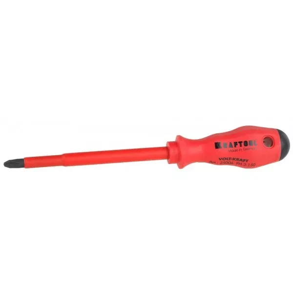 Отвертка KRAFTOOL "VOLT-KRAFT" 1000В, PH №3-150мм 25006-3-150 купить в Тюмени