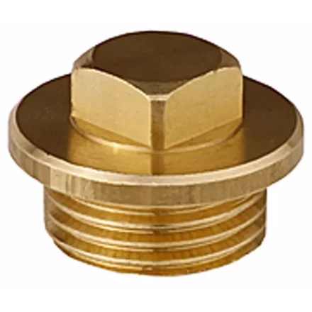 Заглушка GENERAL FITTINGS, 6-ти гранная головка с прижимной шайбой, никелированная латунь, наружная резьба, 1&quot; 51099-1 купить в Тюмени