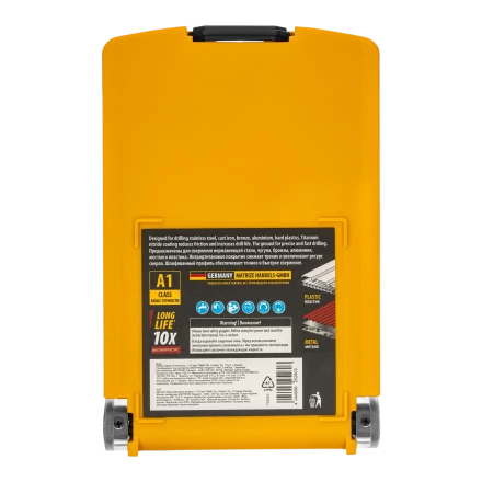 Набор сверл по металлу Denzel 723003, 1-10 мм, Р6М5-TiN, Golden Tip, 19 шт купить в Тюмени