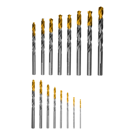 Набор сверл по металлу Denzel 723003, 1-10 мм, Р6М5-TiN, Golden Tip, 19 шт купить в Тюмени