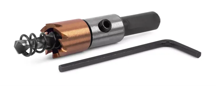 HSS-TiN коронка MESSER  13мм с центр. сверлом и толкающей пружиной для  лист. материала  до 2 мм ц/х купить в Тюмени