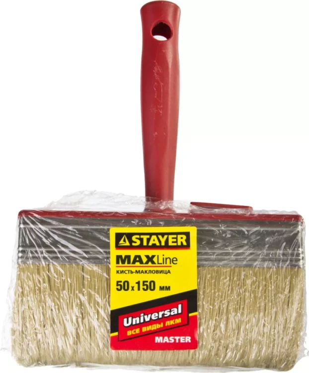Макловица STAYER "MASTER" UNIVERSAL, светлая щетина, пластмассовый корпус, 5х15см 01824-15 купить в Тюмени